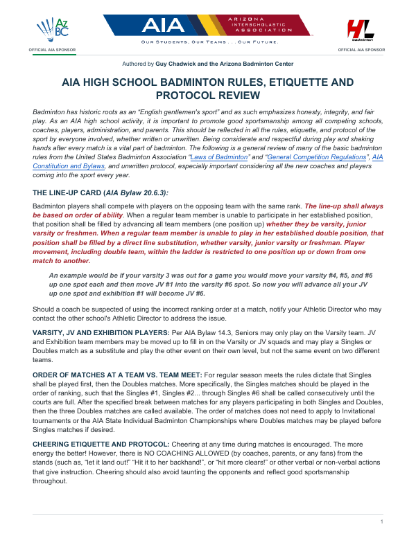 AIA Rules & Protocol document preview